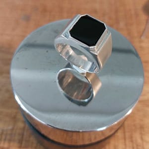 Zegelring zilver met Onyx. Ring voor mannen